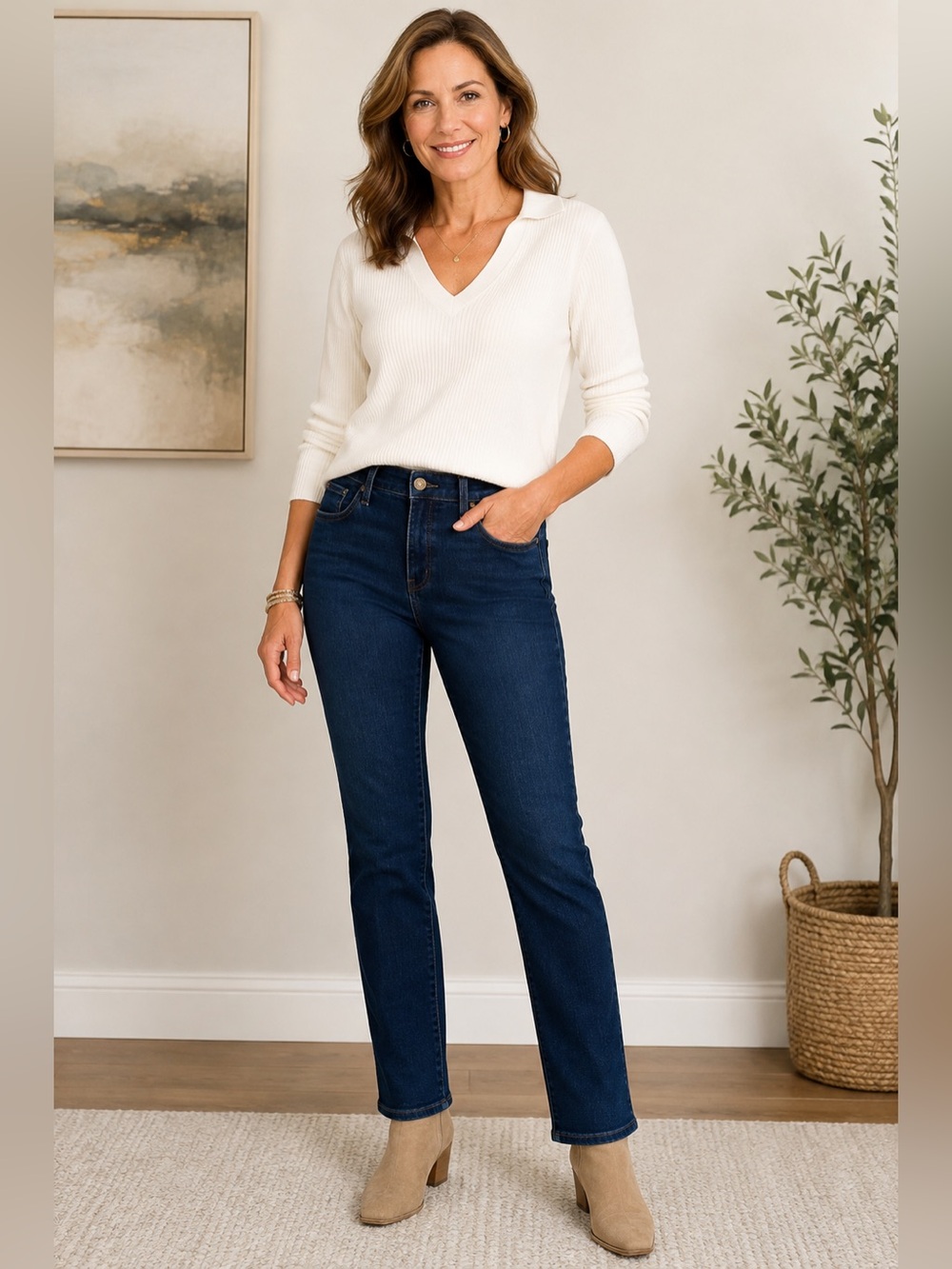 Chicos jeans So Slimming Straight Leg size 6 Chicos 0.5